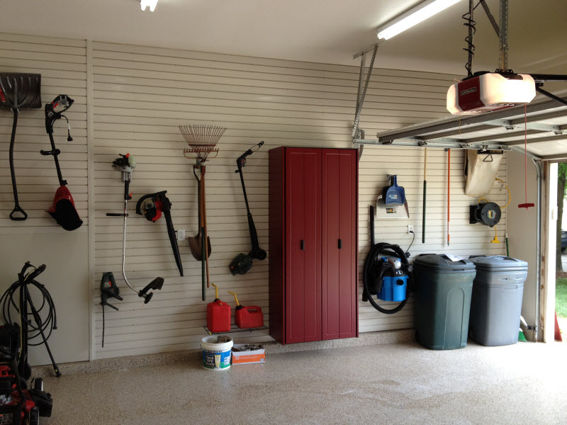 Silver Spring MD - Slatwall and a Garage Storage Cabinet